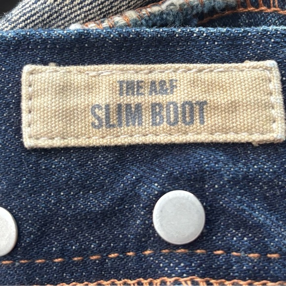 Vintage Y2K Abercrombie & Fitch Low Rise Slim Boot Button Fly Men's Jeans 32x32 - Picture 10 of 10